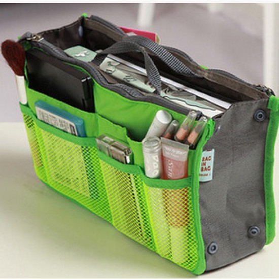 雙拉鏈包中包 化妝品收納包 海綿包 整理包