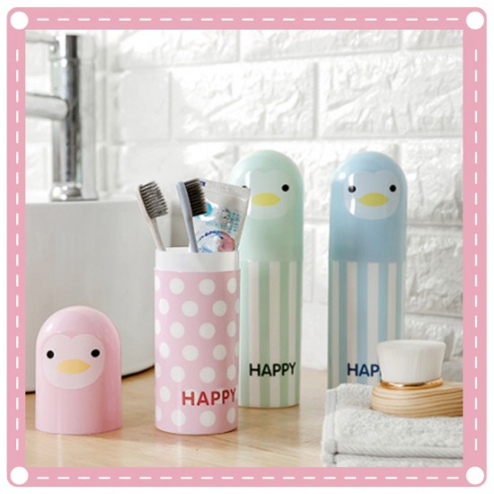 動物牙刷收納杯 旅游洗漱收納盒 漱口杯 牙刷盒