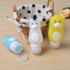 旅行矽膠分裝瓶 可愛卡通化妝品分裝瓶 旅行必備按壓沐浴瓶