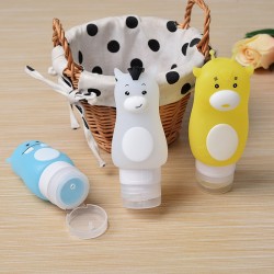 旅行矽膠分裝瓶 可愛卡通化妝品分裝瓶 旅行必備按壓沐浴瓶