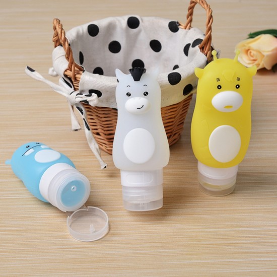 旅行矽膠分裝瓶 可愛卡通化妝品分裝瓶 旅行必備按壓沐浴瓶