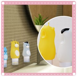 旅行矽膠分裝瓶 可愛卡通化妝品分裝瓶 旅行必備按壓沐浴瓶