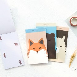 卡通動物便條紙 記事本 便條本