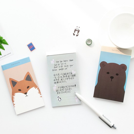 卡通動物便條紙 記事本 便條本