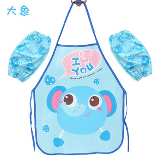 兒童圍裙袖套組 美勞用具 防髒污圍裙