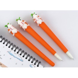 胡蘿蔔中性筆 兔子造型黑筆 學生文具 胡蘿蔔中性筆 兔子造型黑筆 學生文具