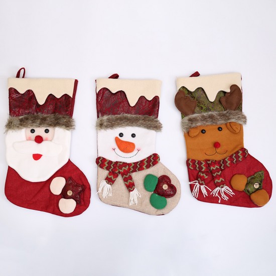 聖誕裝飾禮物 聖誕老人雪人襪子 聖誕禮品 聖誕襪裝飾 聖誕襪子禮物袋