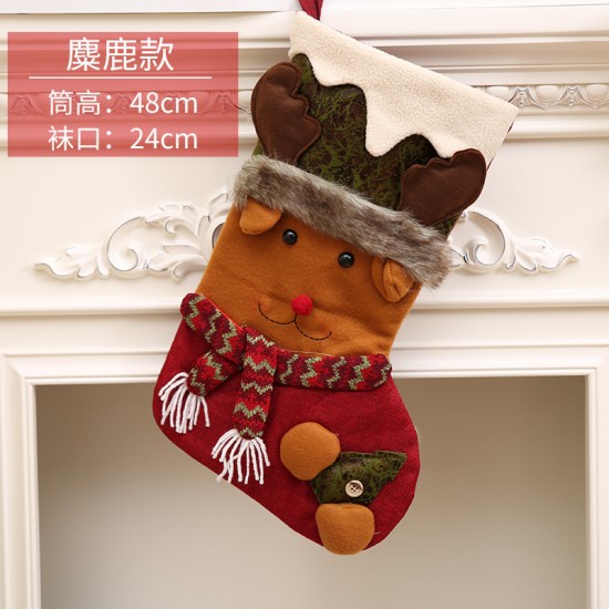 聖誕裝飾禮物 聖誕老人雪人襪子 聖誕禮品 聖誕襪裝飾 聖誕襪子禮物袋