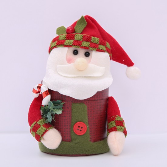 聖誕節糖果盒 聖誕老人麋鹿雪人 聖誕用品禮物盒 聖誕裝飾品 亞麻禮物盒