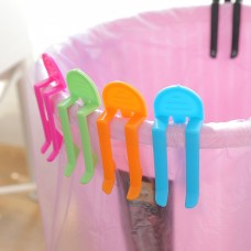 防滑垃圾袋固定夾2入裝 彩色垃圾桶夾