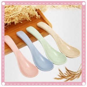 小麥秸稈環保加厚湯勺 攪拌湯匙  4支入