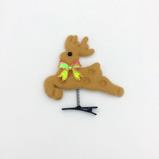 聖誕裝飾 彈簧髮夾 髮飾頭飾聖誕老人雪人聖誕樹迷你髮夾 聖誕造型髮夾