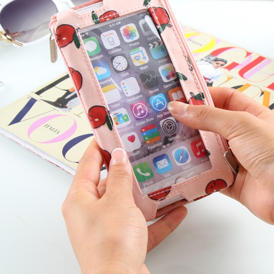 時尚卡通觸屏手機包 戶外迷你小方包 零錢包 鑰匙包