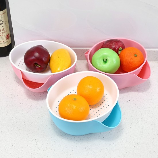 (2入)懶人可拆式雙層糖果盤 瓜子水果圓形收納盒 果盤 糖果盒