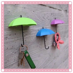 創意DIY強力雨傘造型收納掛勾 居家裝飾必備牆面掛勾 3個裝