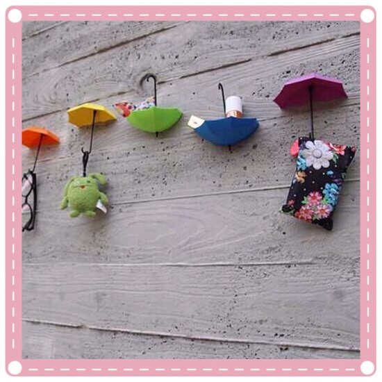 創意DIY強力雨傘造型收納掛勾 居家裝飾必備牆面掛勾 3個裝