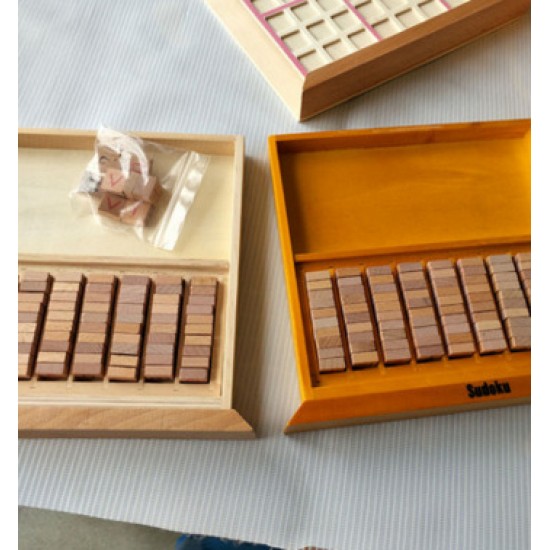 木製九宮格數獨棋益智玩具 抽屜式數獨玩具