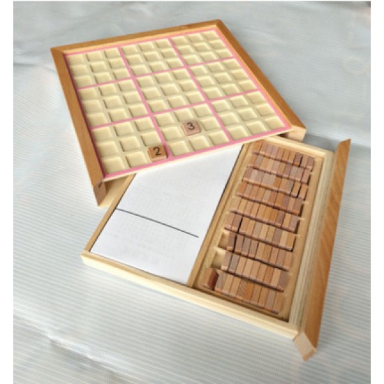 木製九宮格數獨棋益智玩具 抽屜式數獨玩具