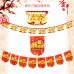 新春卡通紙質拉旗 春節店面商場裝飾拉旗 過年裝飾品 新年必備 新春卡通紙質拉旗 春節店面商場裝飾拉旗 過年裝飾品 新年必備