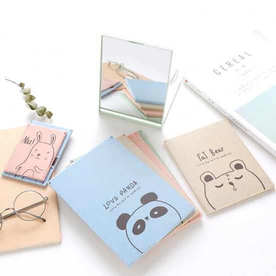 (3入)可愛圖案摺疊化妝鏡 隨身鏡 小鏡子