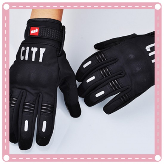 戶外越野賽車全指觸屏手套 摩托車手套 夜反光手套