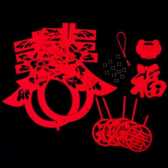 創意毛氈布吊飾 狗年春福字吊飾 春節裝飾布置吊墜