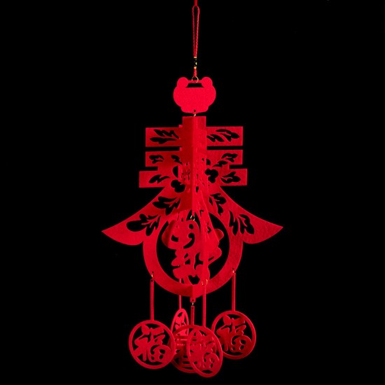 創意毛氈布吊飾 狗年春福字吊飾 春節裝飾布置吊墜