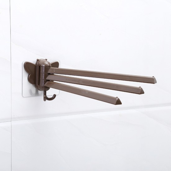 創意旋轉毛巾架 廚房抹布收納架 免鑽孔毛巾掛架