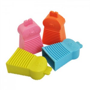 可愛兔子手握式洗衣刷 糖果色矽膠洗衣刷 迷你洗衣板 浴室清潔刷