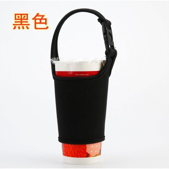 潛水布環保手提杯套 手搖飲料杯套 通用手搖杯布套