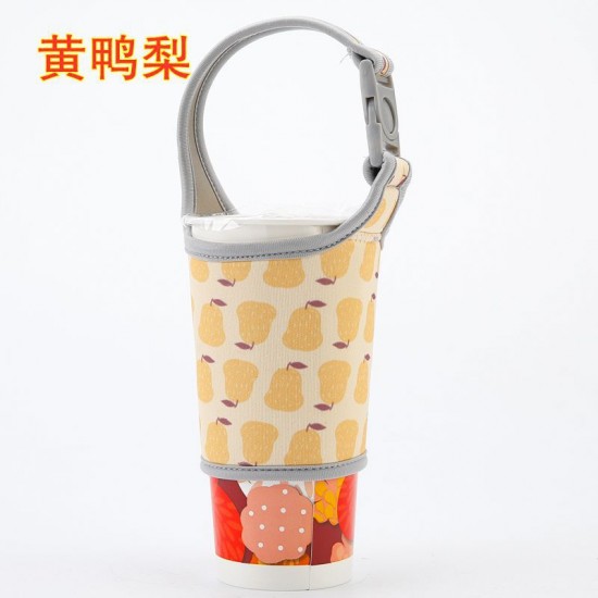 潛水布環保手提杯套 手搖飲料杯套 通用手搖杯布套
