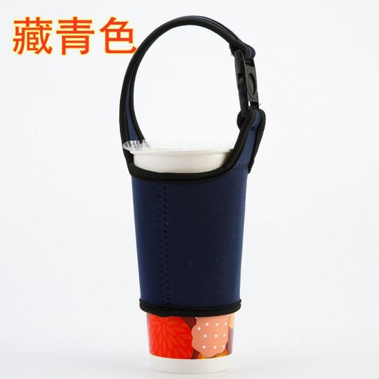 潛水布環保手提杯套 手搖飲料杯套 通用手搖杯布套