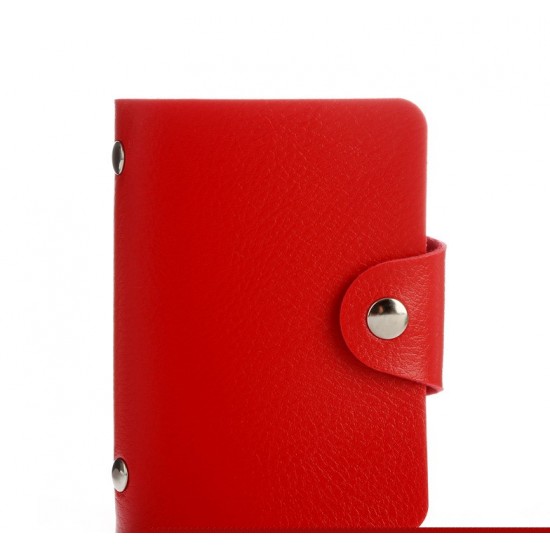 簡約皮紋淑女24位卡片收納包 皮質悠遊卡包