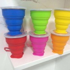 多功能創意摺疊水杯 戶外必備矽膠伸縮杯 方便攜帶摺疊杯