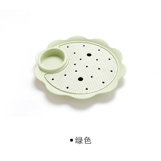 小麥雙層水餃盤 零食水果餐盤 醬醋碟