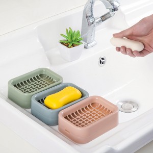 創意浴室肥皂盒 北歐雙層瀝水香皂盒 肥皂架