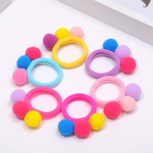 可愛毛球髮圈 馬尾包頭必備髮飾