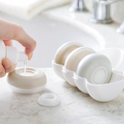 旅行必備按壓分裝瓶 方便攜帶分裝瓶收納盒 洗髮乳 沐浴乳