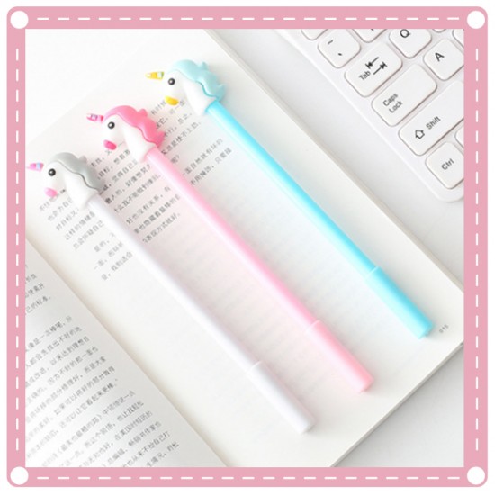 可愛獨角獸造型中性筆 0.5mm黑色中性筆