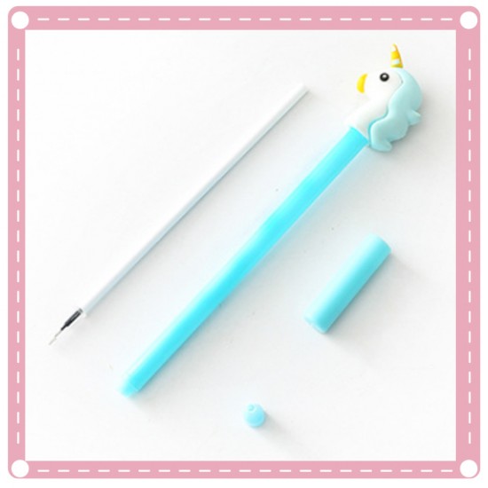 可愛獨角獸造型中性筆 0.5mm黑色中性筆