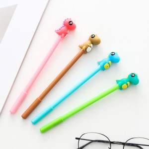 恐龍造型中性筆 可愛小怪獸黑色原子筆 學生禮品 辦公文具