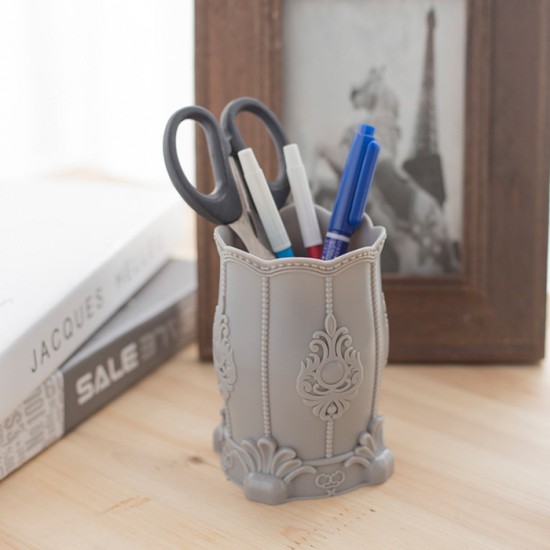 歐式化妝品收納桶 多用途桌面收納筆筒 置物桶