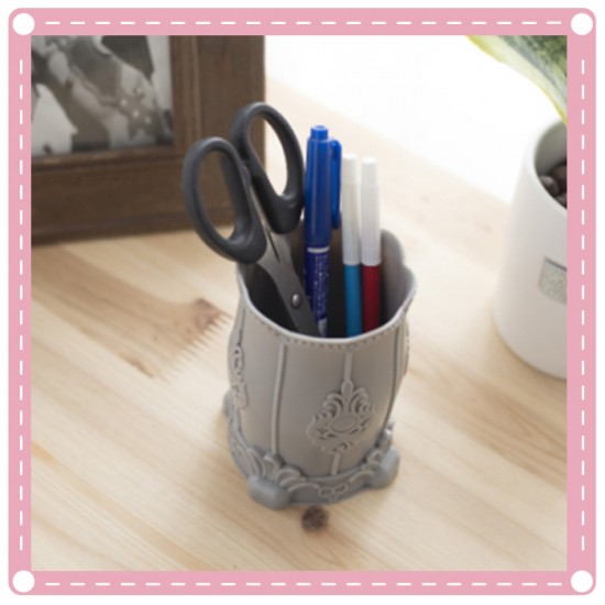 歐式化妝品收納桶 多用途桌面收納筆筒 置物桶