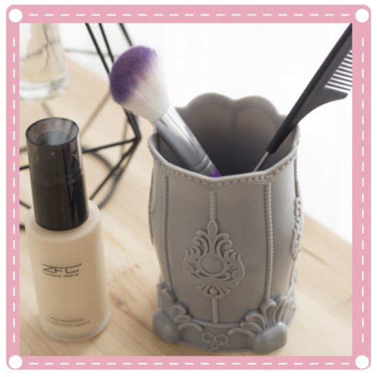 歐式化妝品收納桶 多用途桌面收納筆筒 置物桶