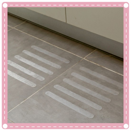 浴室浴缸透明防滑貼 樓梯防滑條 5枚入