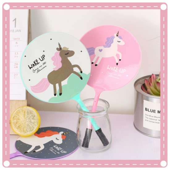 創意獨角獸圖案扇子筆 扇子原子筆 創意文具小學生獎品