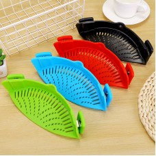 創意矽膠鍋邊瀝水器 廚房必備麵條防漏瀝水器 廚房瀝水器