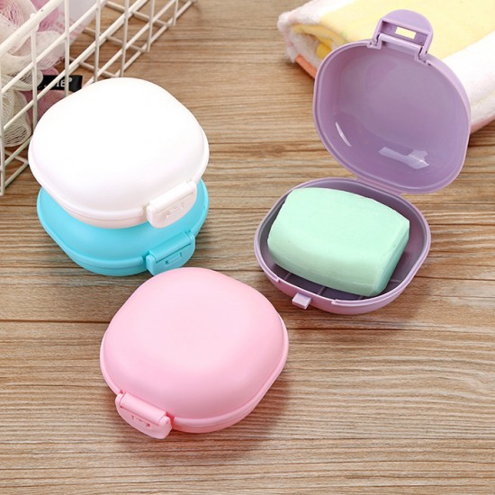 旅行必備防水肥皂盒 創意瀝水帶蓋香皂盒 浴室肥皂架