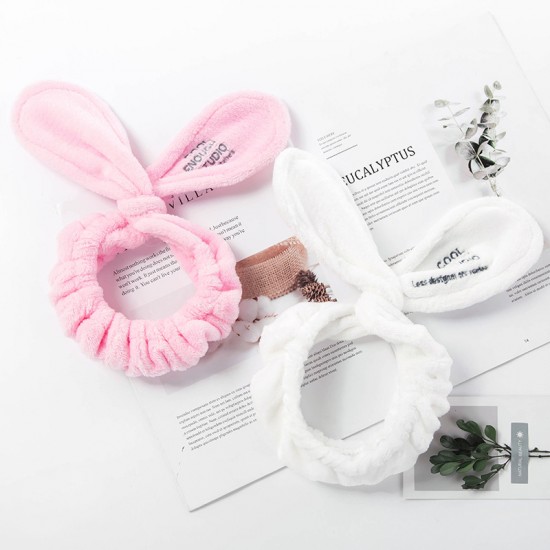 可愛兔耳朵洗臉束髮帶 卡通兔子髮帶 洗臉敷面膜必備束髮帶