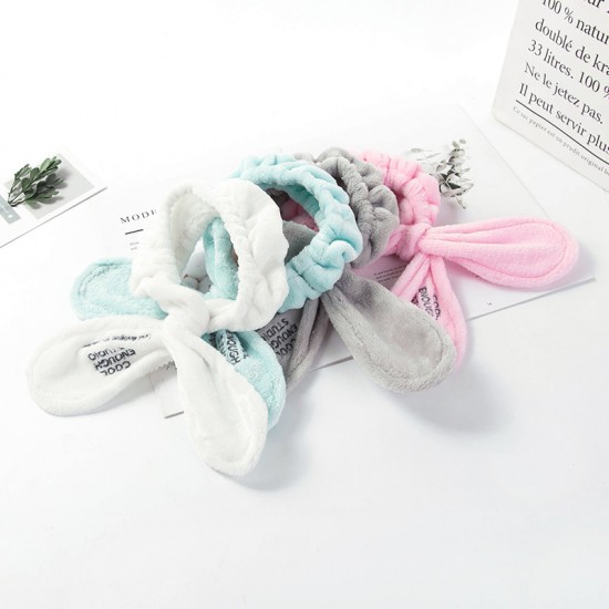 可愛兔耳朵洗臉束髮帶 卡通兔子髮帶 洗臉敷面膜必備束髮帶